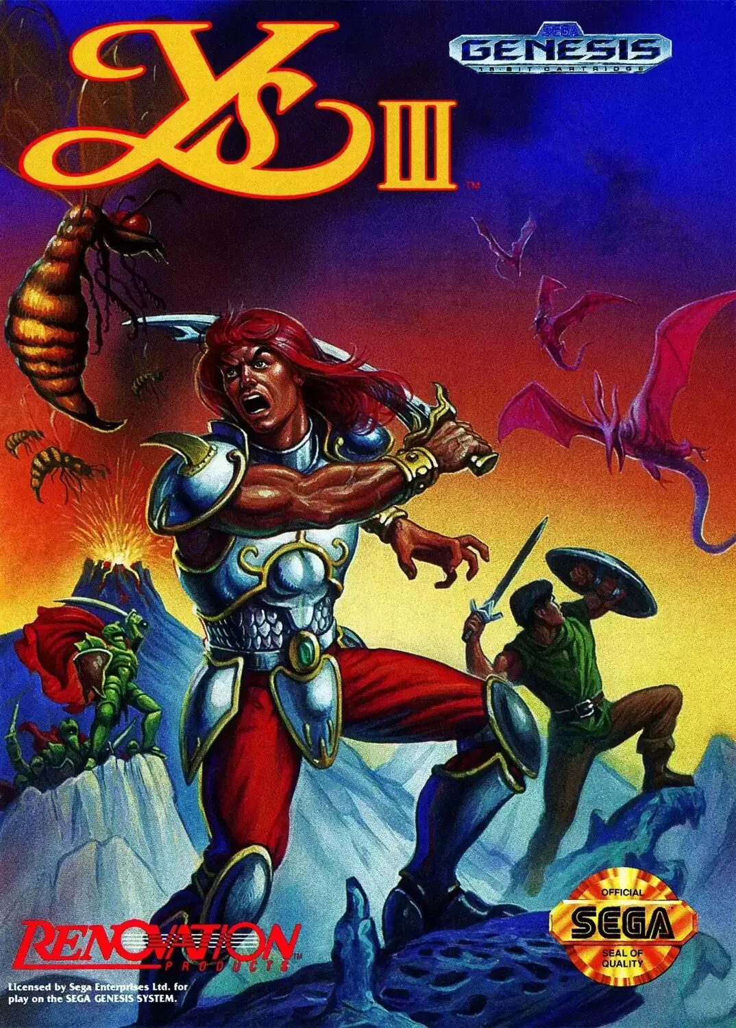 US - Jeux SEGA Genesis - Ys III: Wanderers From Ys