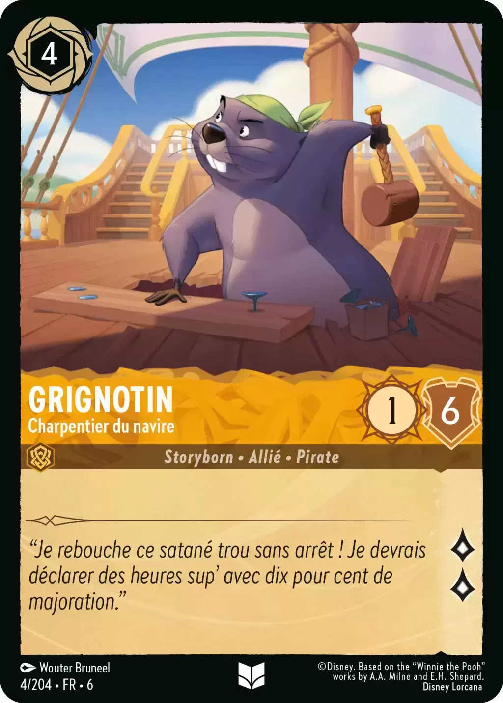 La Mer Azurite - Chapitre 6 - Grignotin, Charpentier du navire