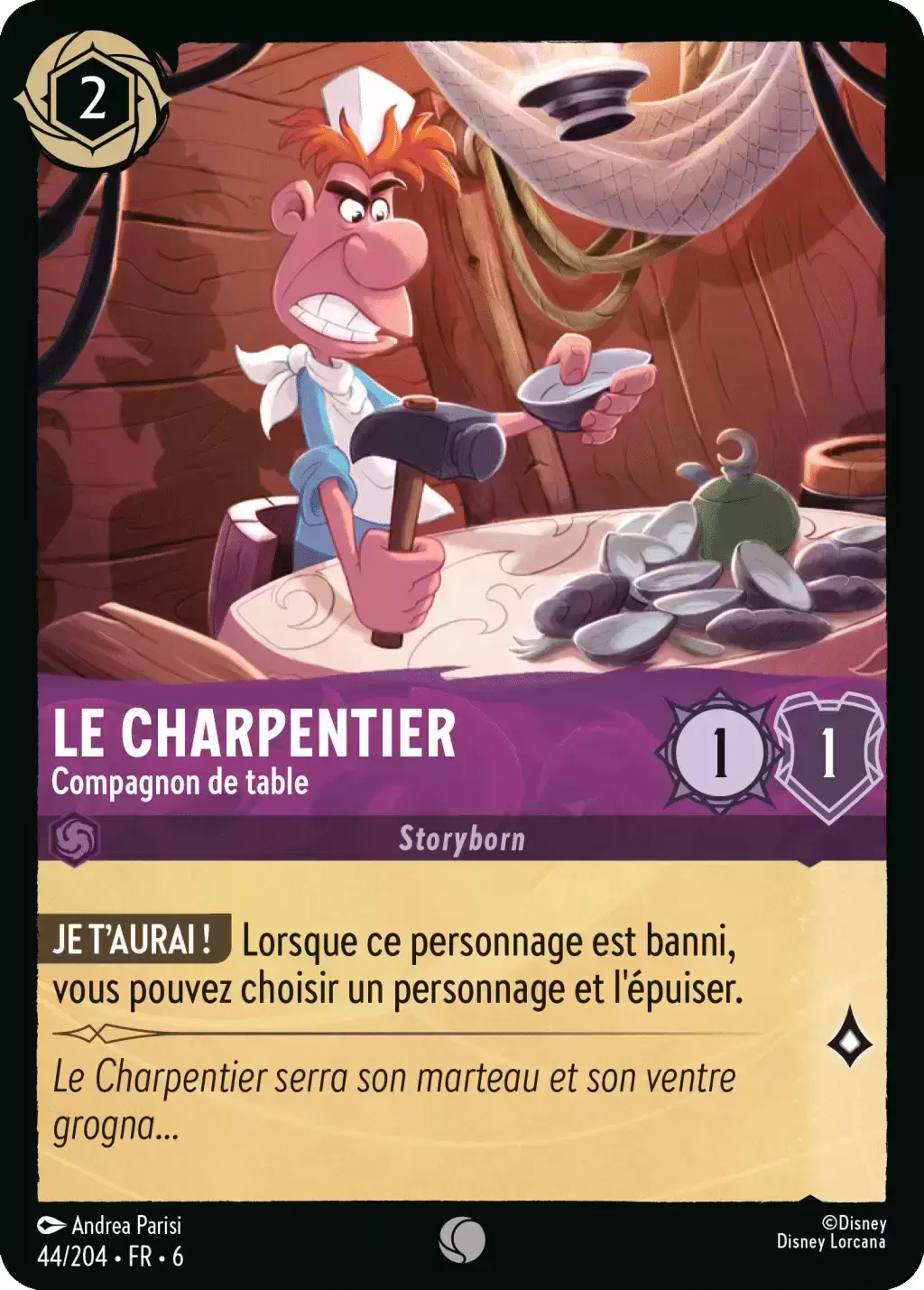 La Mer Azurite - Chapitre 6 - Le Charpentier, Compagnon de table