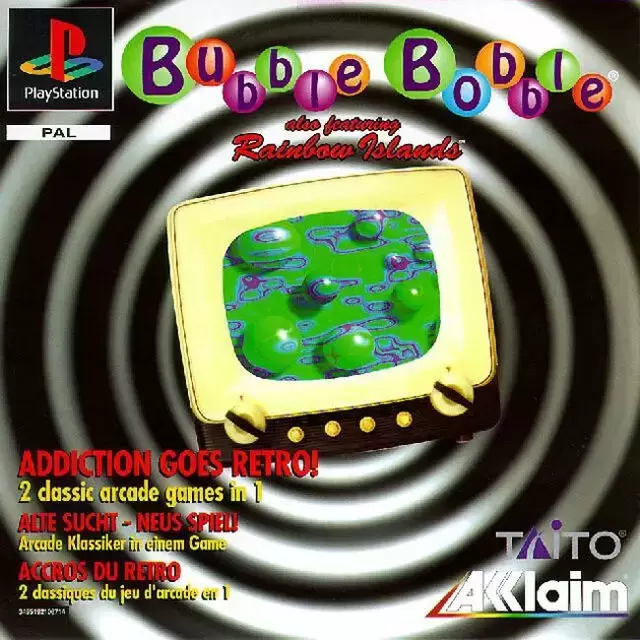 Jeux Playstation PS1 - Bubble Bobble also featuring : Rainbow Islands