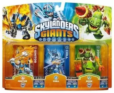 Skylanders Giants - Ignitor + Chill + Zook 3 Pack