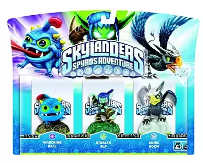 Skylanders : Spyro\'s Adventure - Wrecking Ball/Stealth Elf/Sonic Boom 3 Pack