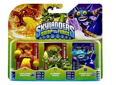 Skylanders Swap Force - Lava Barf Eruptor + Slobber Tooth + Super Gulp Pop Fizz