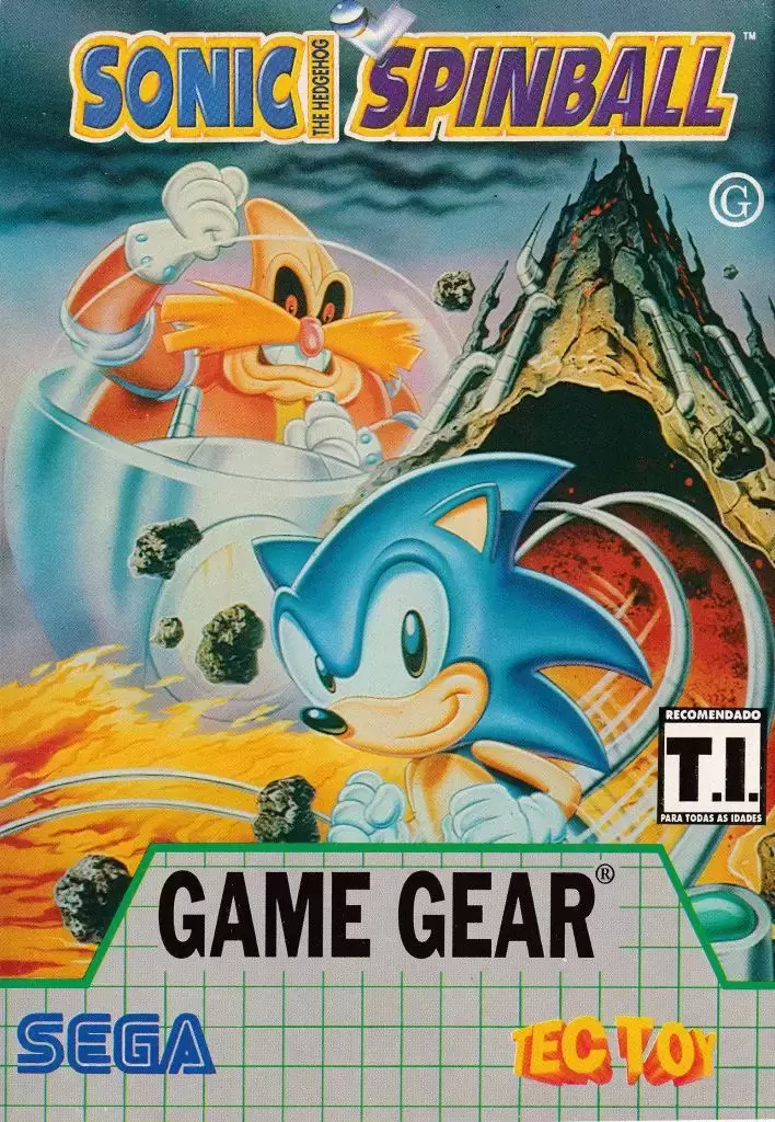 BRA - Brazilian Gamegear Games - Sonic the Hedgehog Spinball