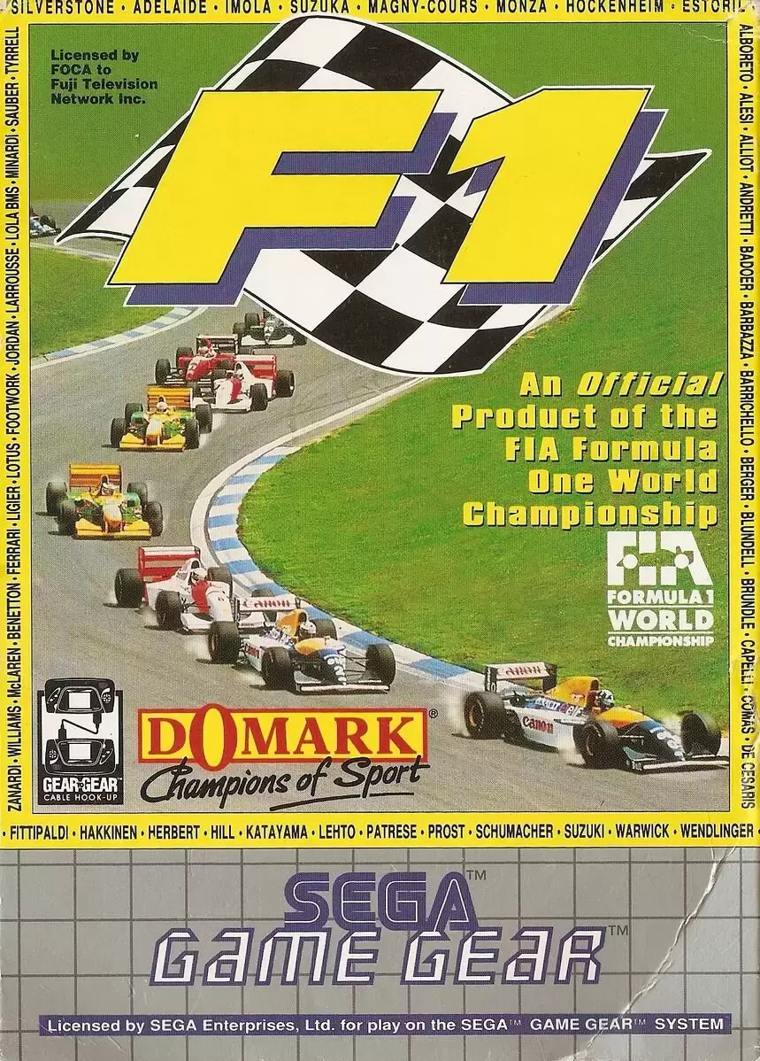 EUR - European Gamegear Games - F1