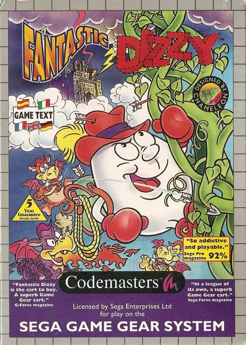 EUR - European Gamegear Games - Fantastic Dizzy