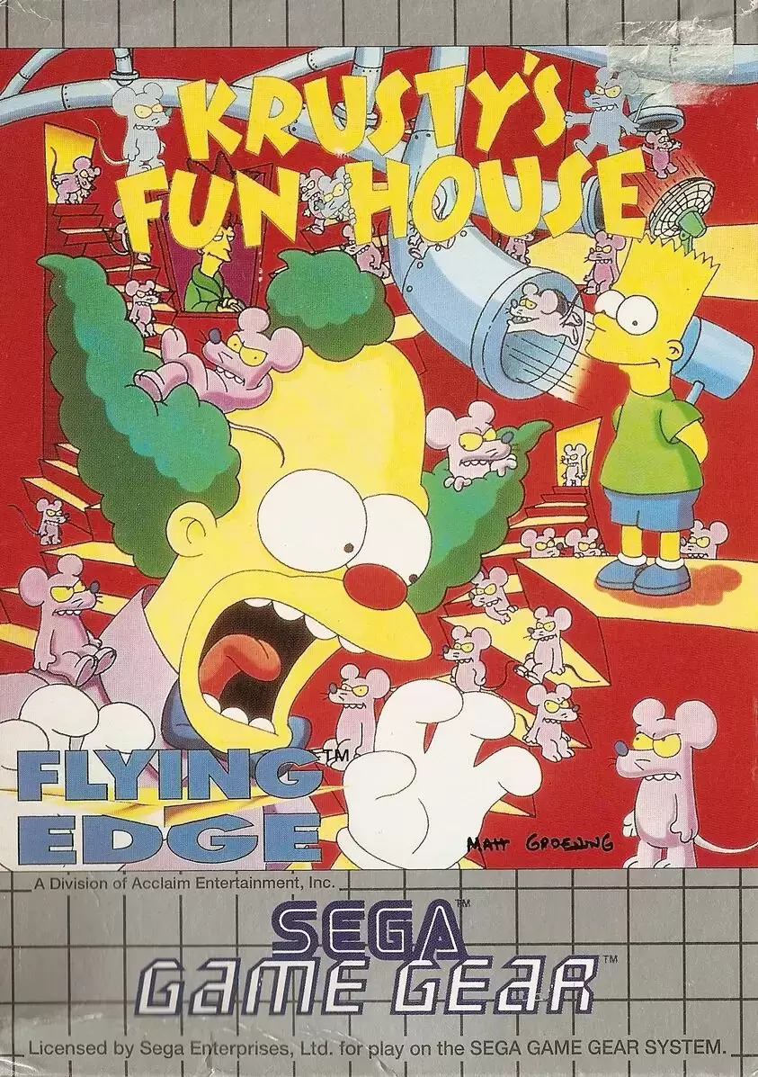 EUR - European Gamegear Games - Krusty\'s Fun House
