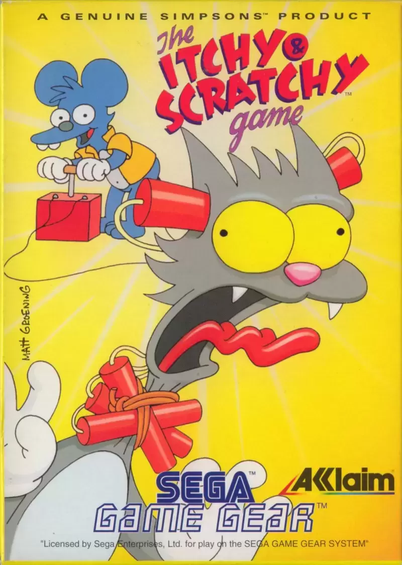 EUR - European Gamegear Games - The Itchy & Scratchy Game