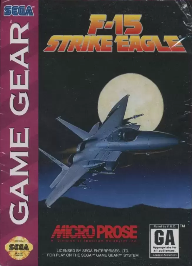 US - Jeux GameGear Américains - F-15 Strike Eagle