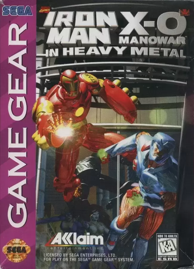 US - American Gamegear games - Iron Man / X-O Manowar in Heavy Metal