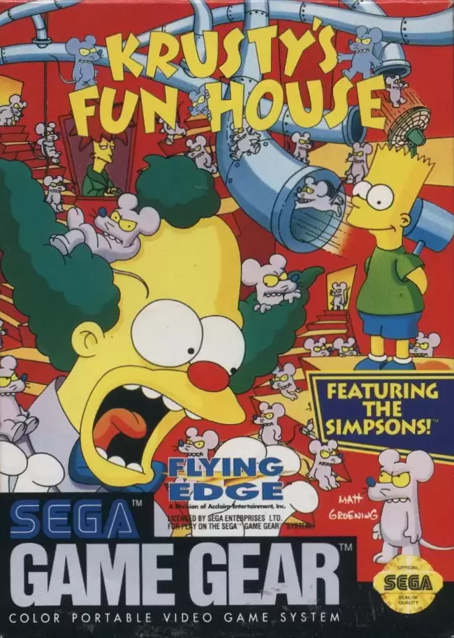 US - Jeux GameGear Américains - Krusty\'s Fun House