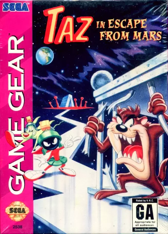US - Jeux GameGear Américains - Taz in Escape from Mars