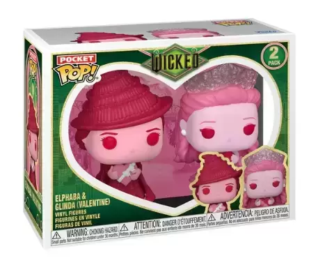Pocket Pop! and Pop Minis! - Wicked - Elphaba & Glinda Valentine 2 Pack