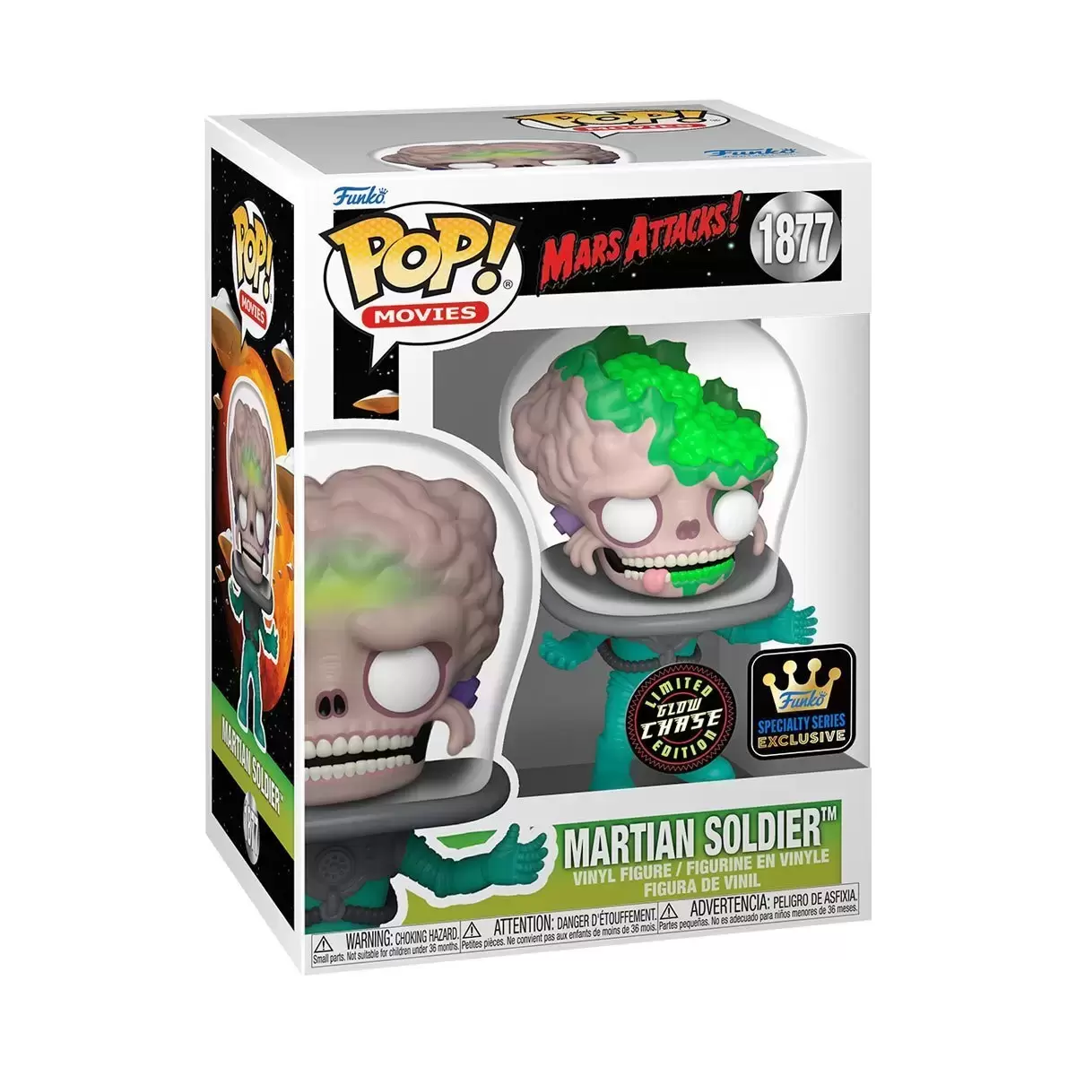 POP! Movies - Mars Attacks - Martian Soldier Chase GITD