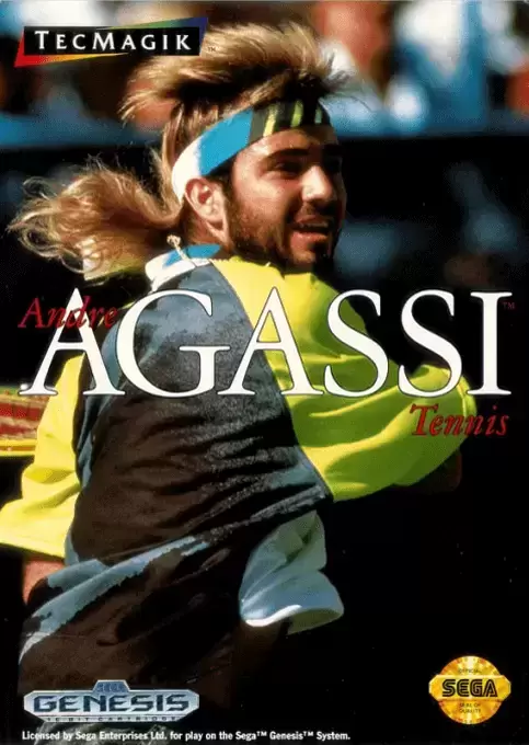 US - Sega Genesis Games - Andre Agassi Tennis