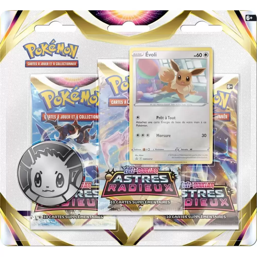 Coffret de Boosters - Tripack Astres Radieux EB10 - Evoli