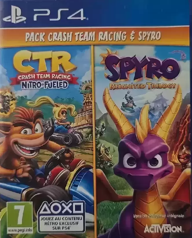 Jeux PS4 - Crash Team Racing Nitro Fueled + Spyro Reignited Trilogy