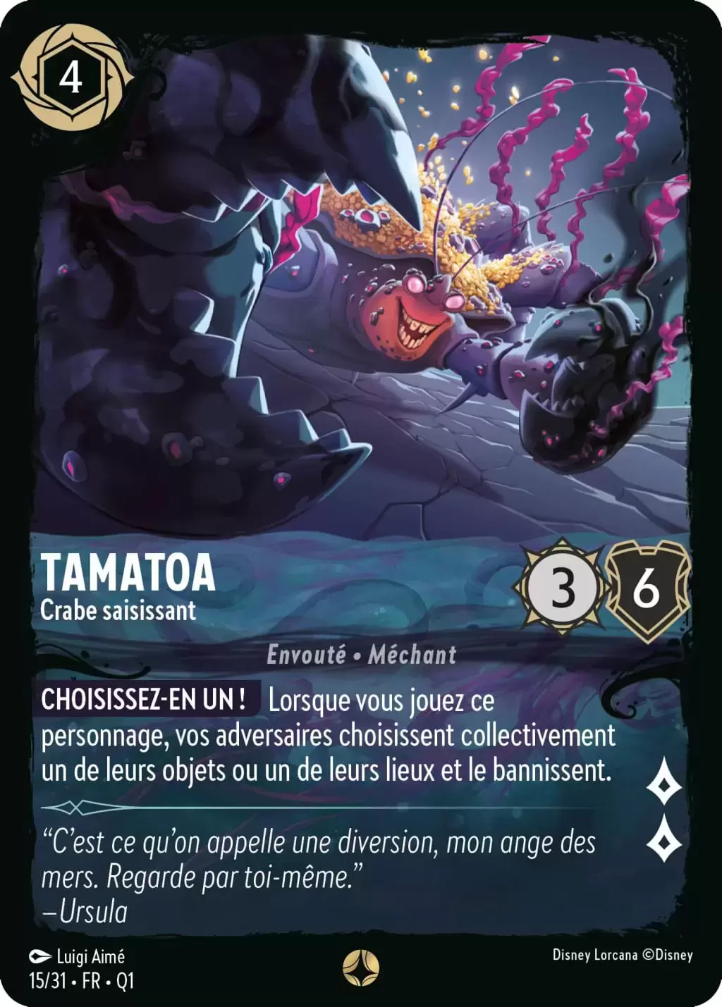 La Quête des Illumineurs – Menace des Profondeurs - Tamatoa - Crabe Saisissant