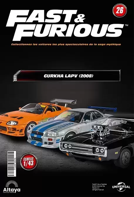 Altaya - Les voitures de Fast And Furious - La Gurkha Lapv + Fascicule