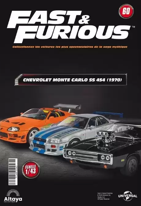 Altaya - Les voitures de Fast And Furious - La Chevrolet Monte Carlo SS 454 + Fascicule