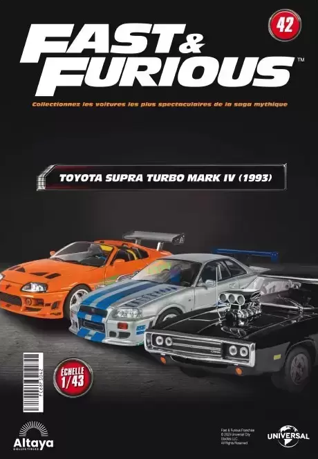 Altaya - Les voitures de Fast And Furious - La Toyota Supra Turbo Mark IV + Fascicule