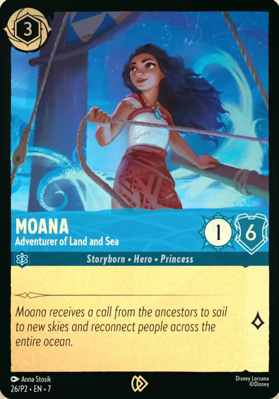 Cartes Promo Lorcana - Moana - Adventurer of the land and sea