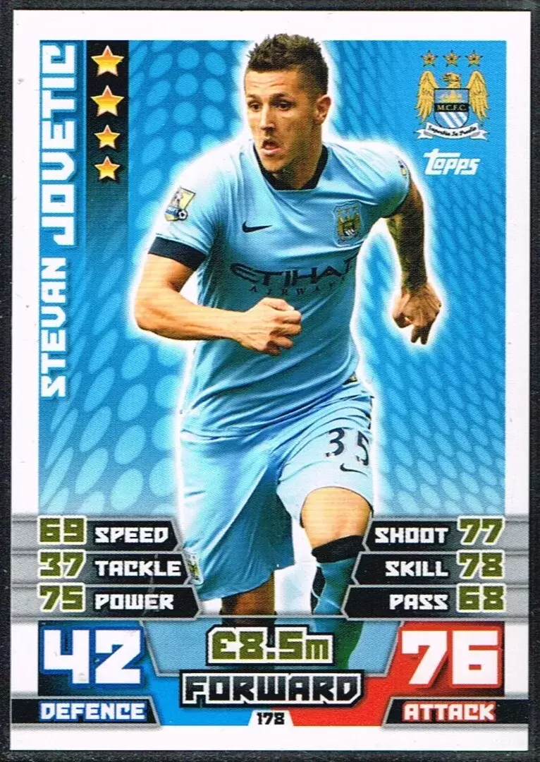 Match Attax - Premier League 2014/15 - Steven Jovetic