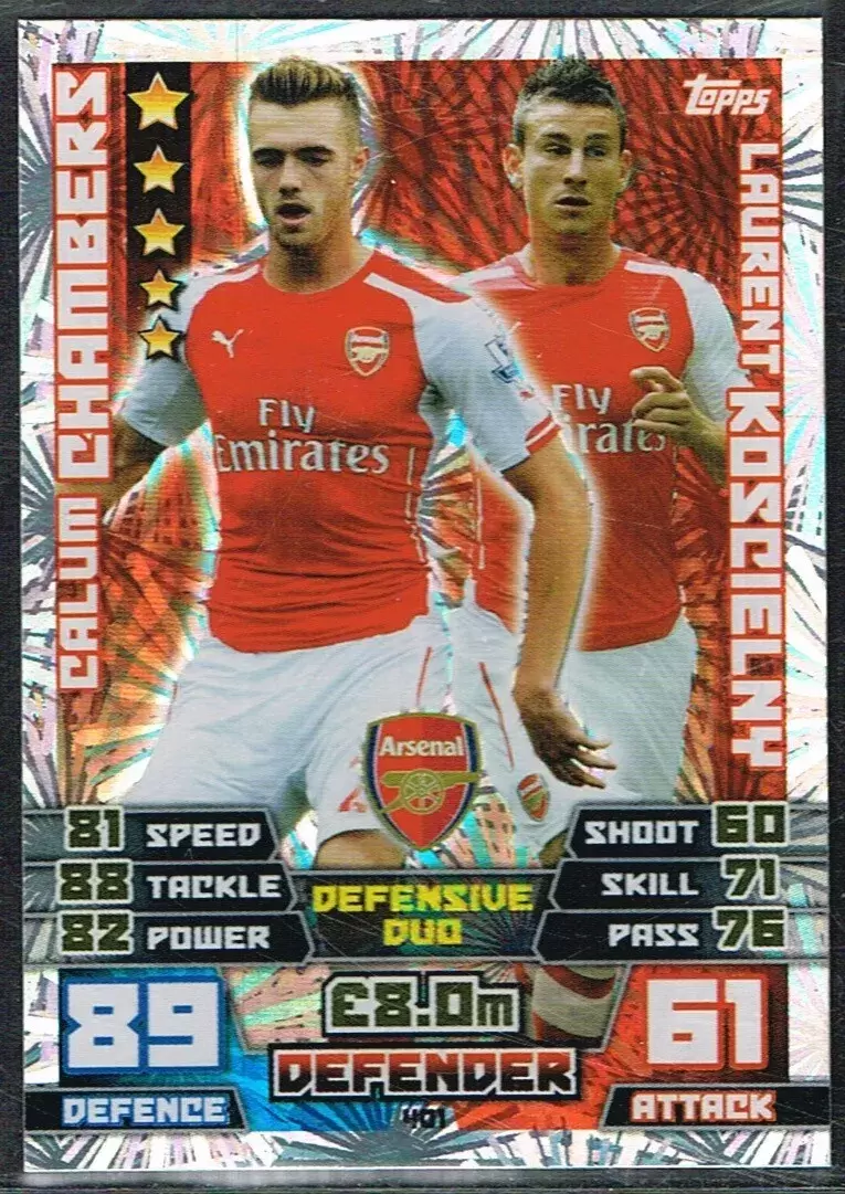 Match Attax - Premier League 2014/15 - Calum Chambers/Laurent Koscielny