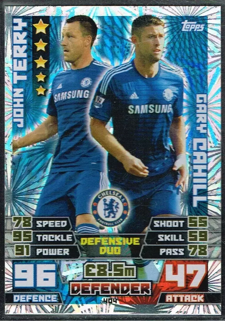 Match Attax - Premier League 2014/15 - John Terry/Gary Cahill