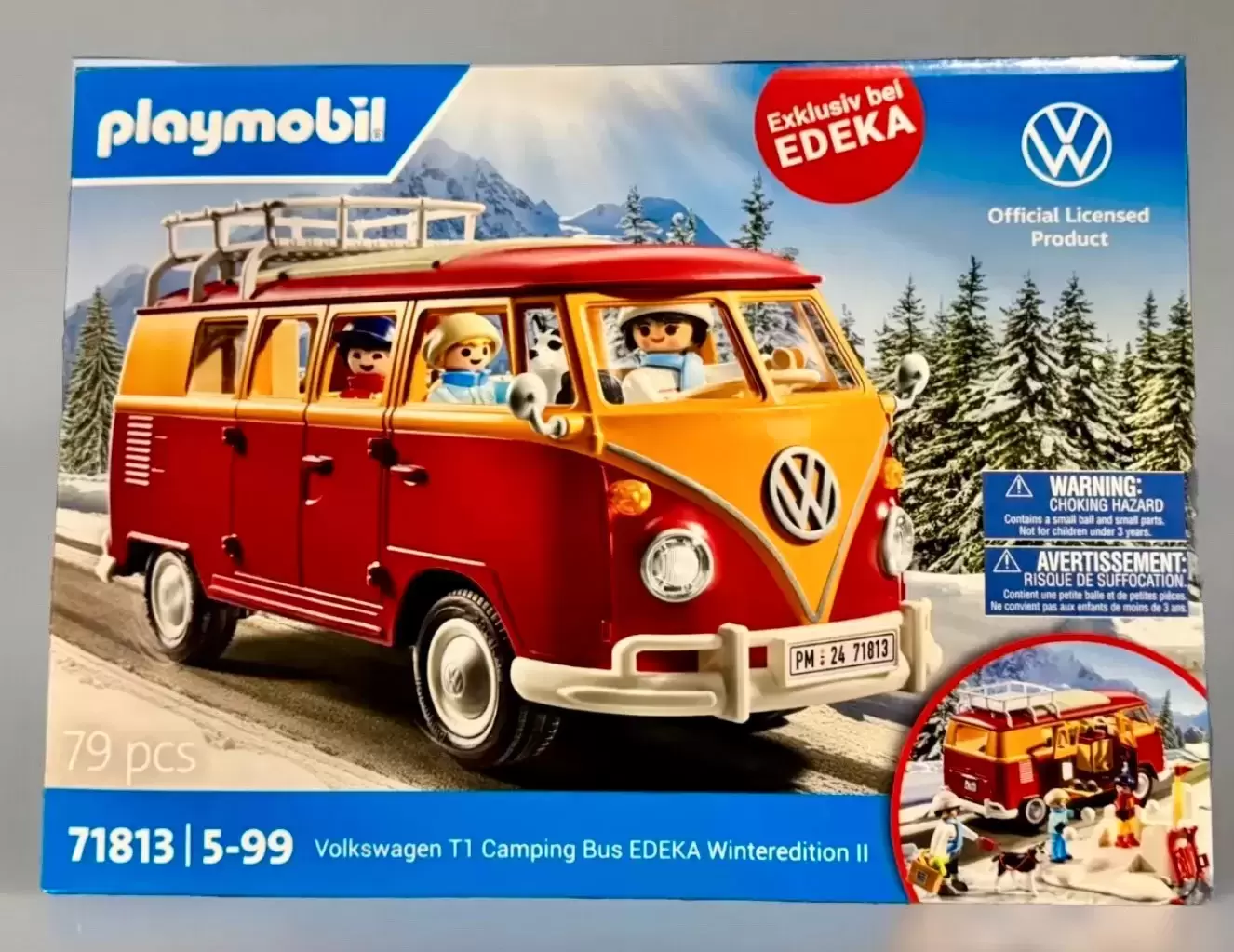 Playmobil Classic Cars - Volkswagen T1 Camping Bus EDEKA Winteredition II