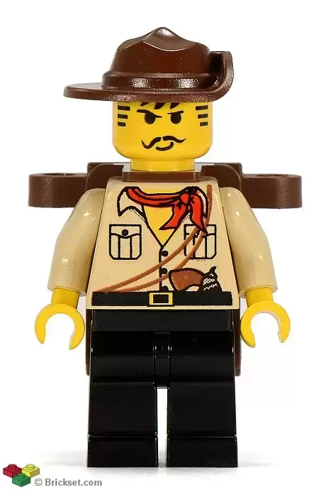 LEGO Adventurers Minifigures - Johnny Thunder (Desert) with Backpack