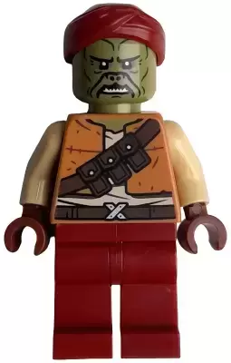 Minifigurines LEGO Star Wars - Kithaba (Klatooinian Skiff Guard) - Medium Nougat Vest