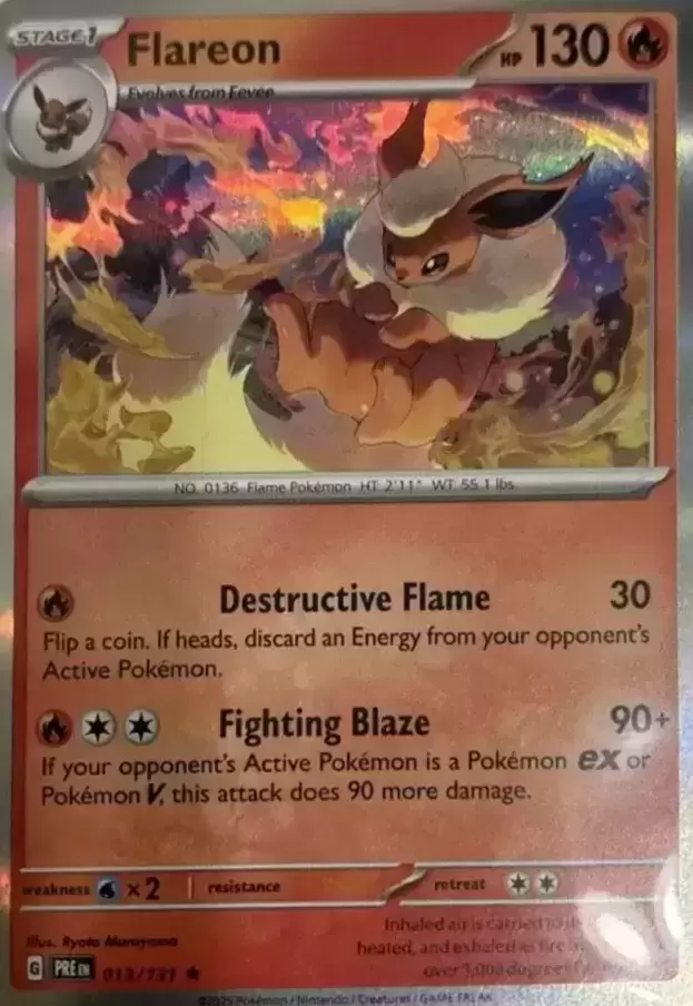 Prismatic Evolutions PREEN - Flareon Holo