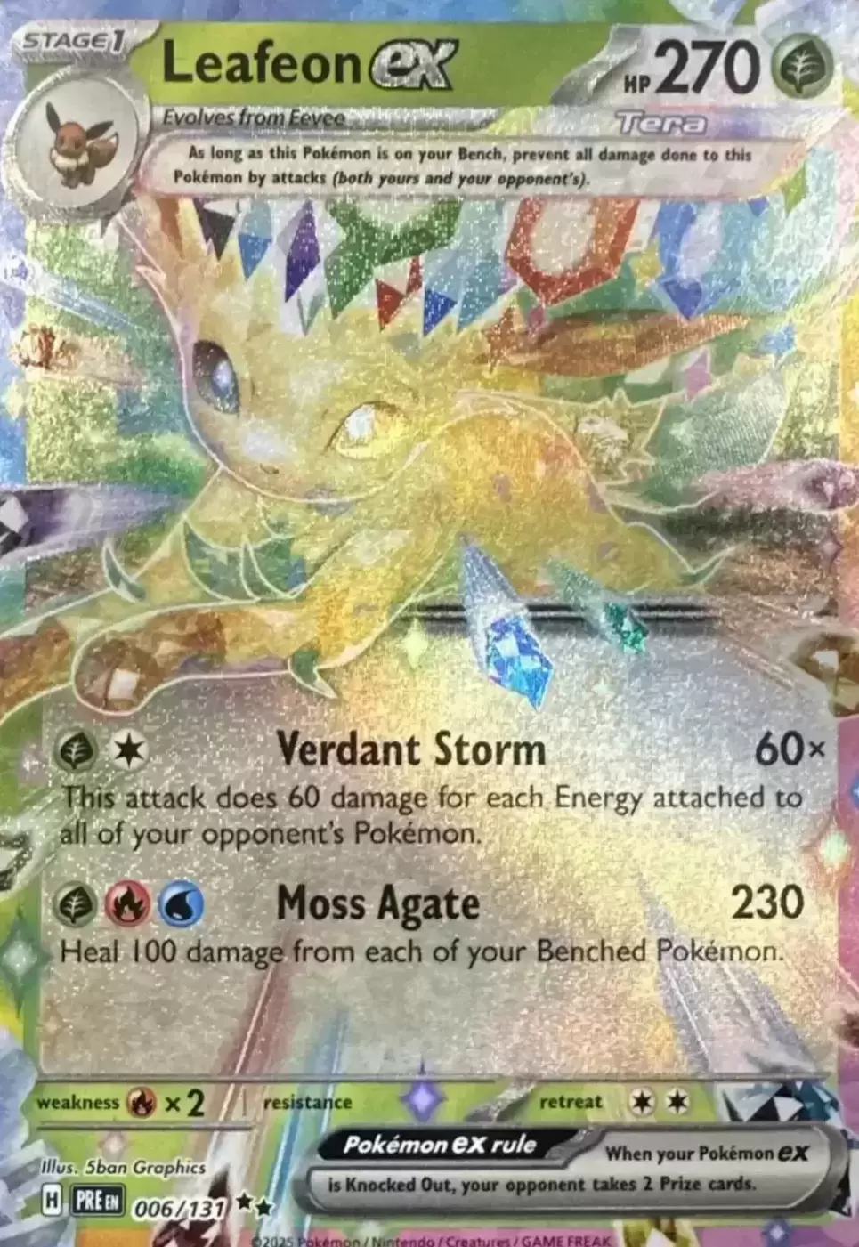 Prismatic Evolutions PREEN - Leafeon EX
