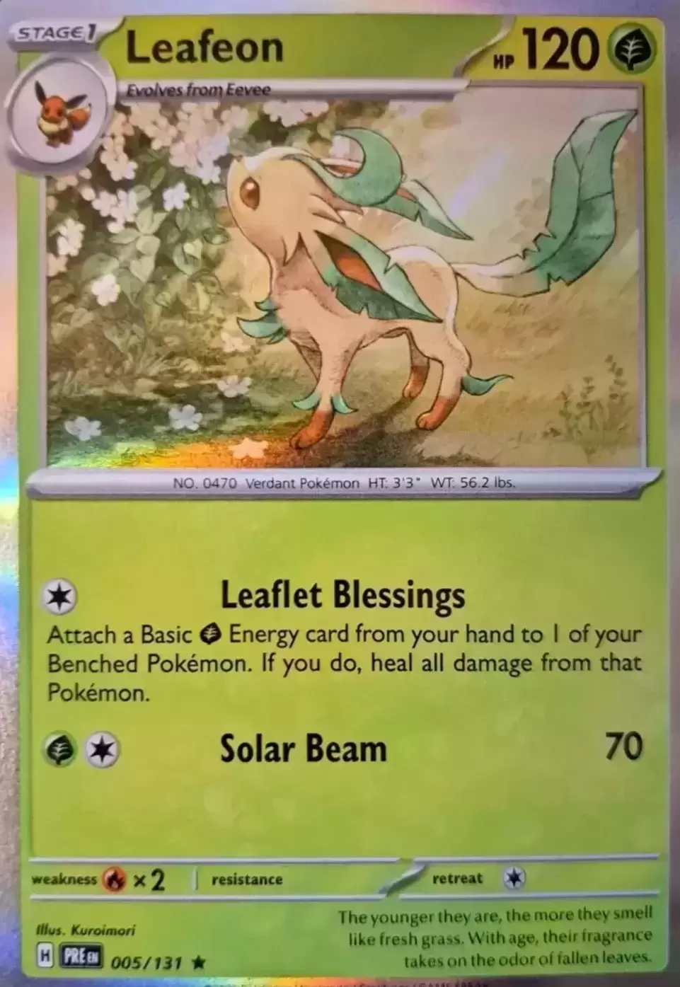Prismatic Evolutions PREEN - Leafeon Holo
