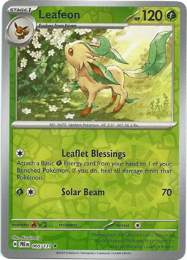 Prismatic Evolutions PREEN - Leafeon Reverse