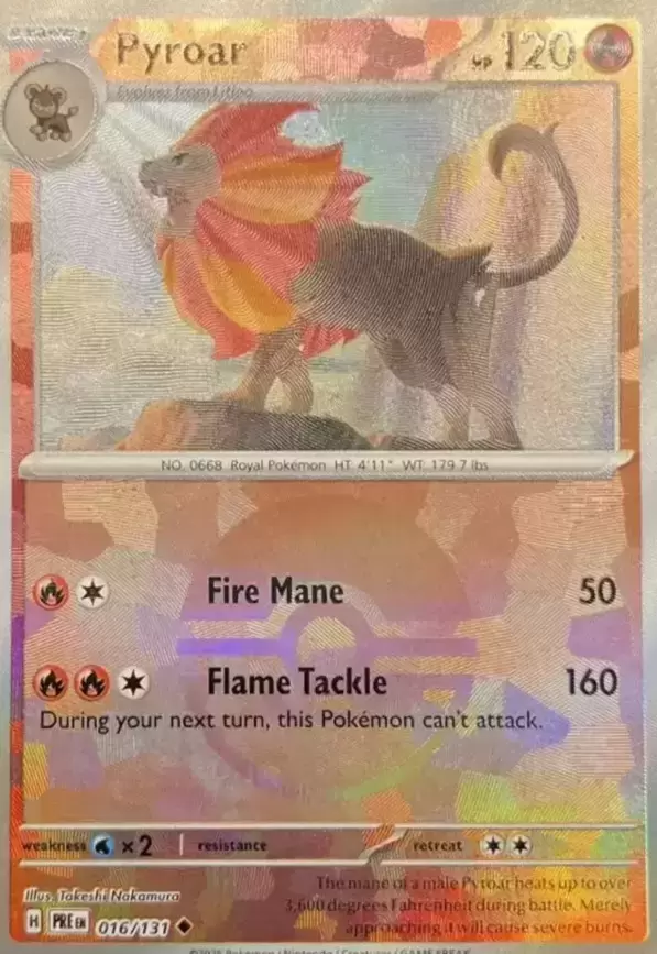 Prismatic Evolutions PREEN - Pyroar Poké Ball