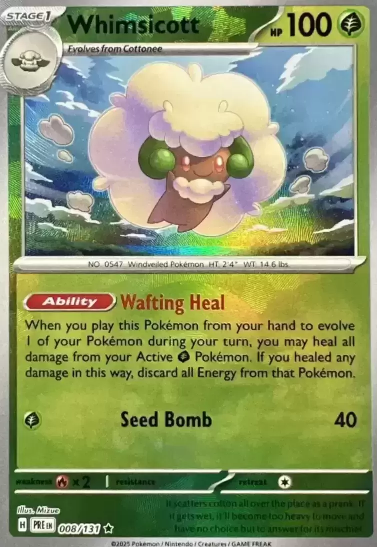 Prismatic Evolutions PREEN - Whimsicott Poké Ball