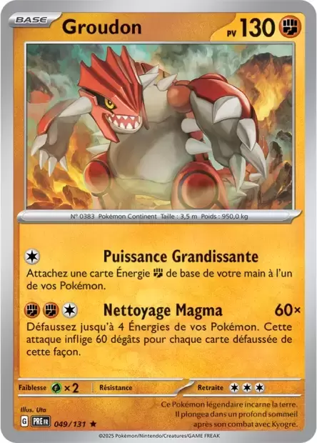 Evolutions prismatiques - PREFR - Groudon Holographique