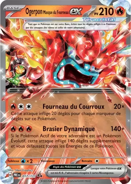 Evolutions prismatiques - PREFR - Ogerpon Masque du Fourneau EX