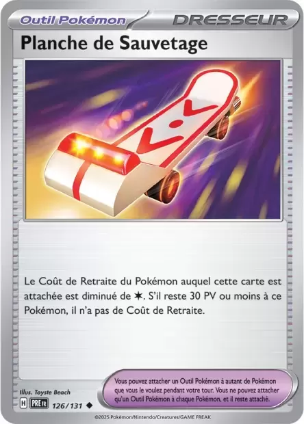 Evolutions prismatiques - PREFR - Planche de Sauvetage