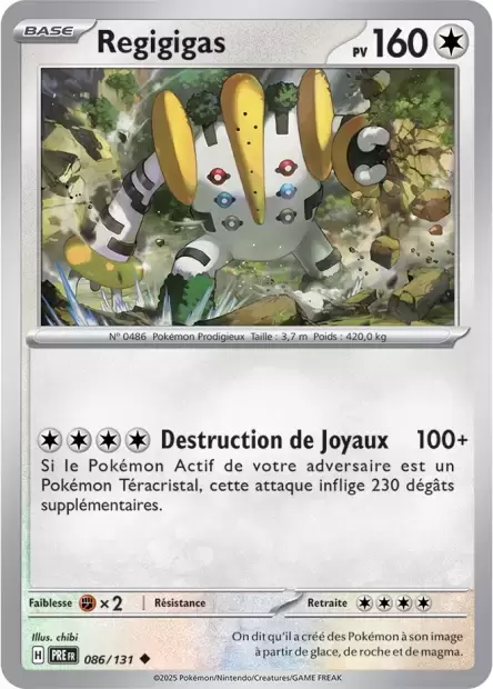 Evolutions prismatiques - PREFR - Regigigas