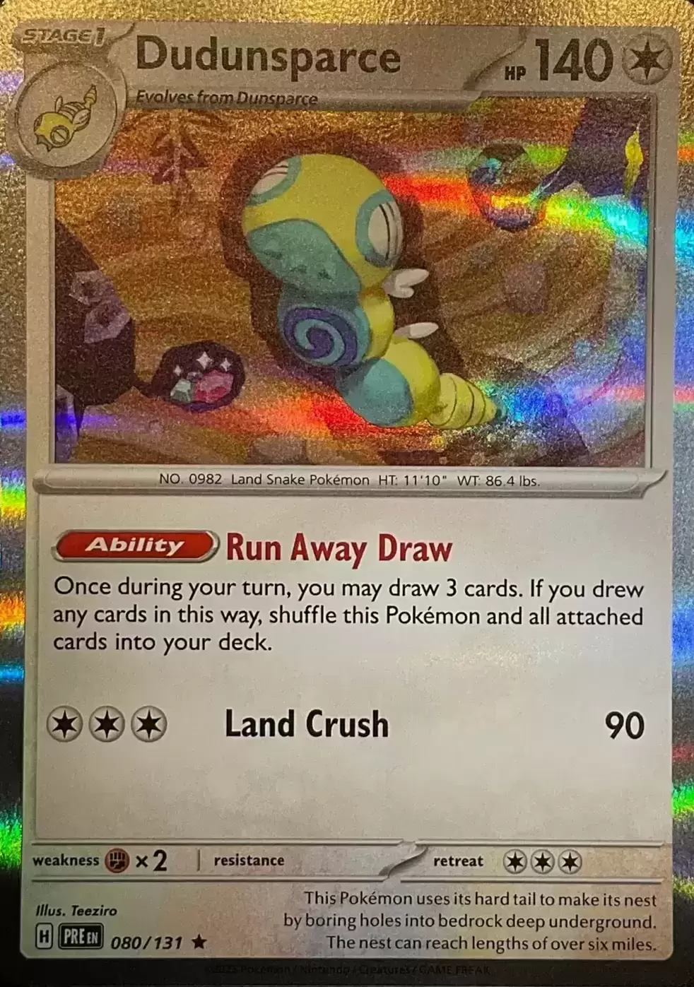 Prismatic Evolutions PREEN - Dudunsparce Holo