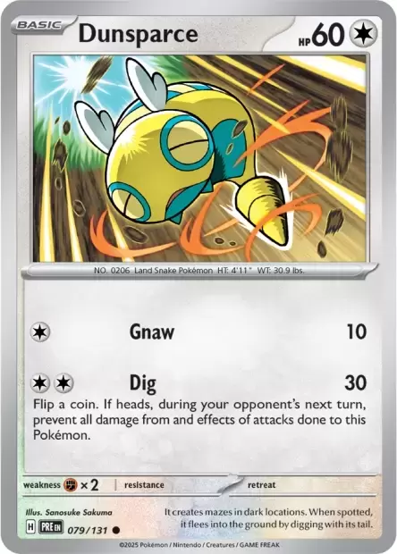 Prismatic Evolutions PREEN - Dunsparce
