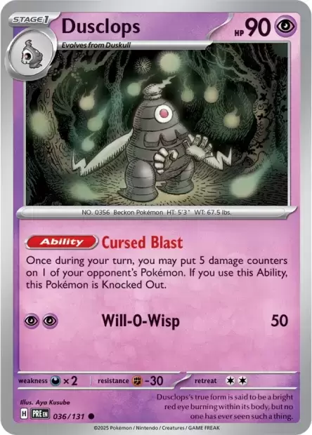 Prismatic Evolutions PREEN - Dusclops