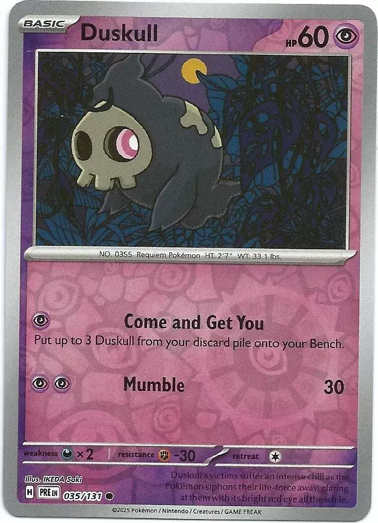 Prismatic Evolutions PREEN - Duskull Reverse