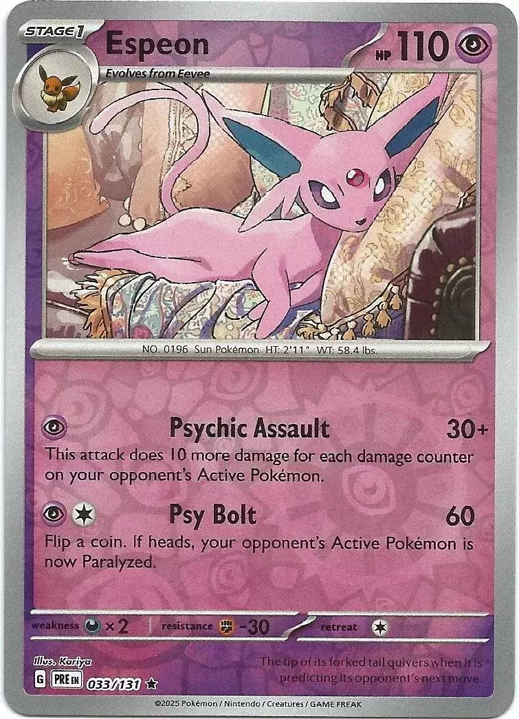 Prismatic Evolutions PREEN - Espeon Reverse