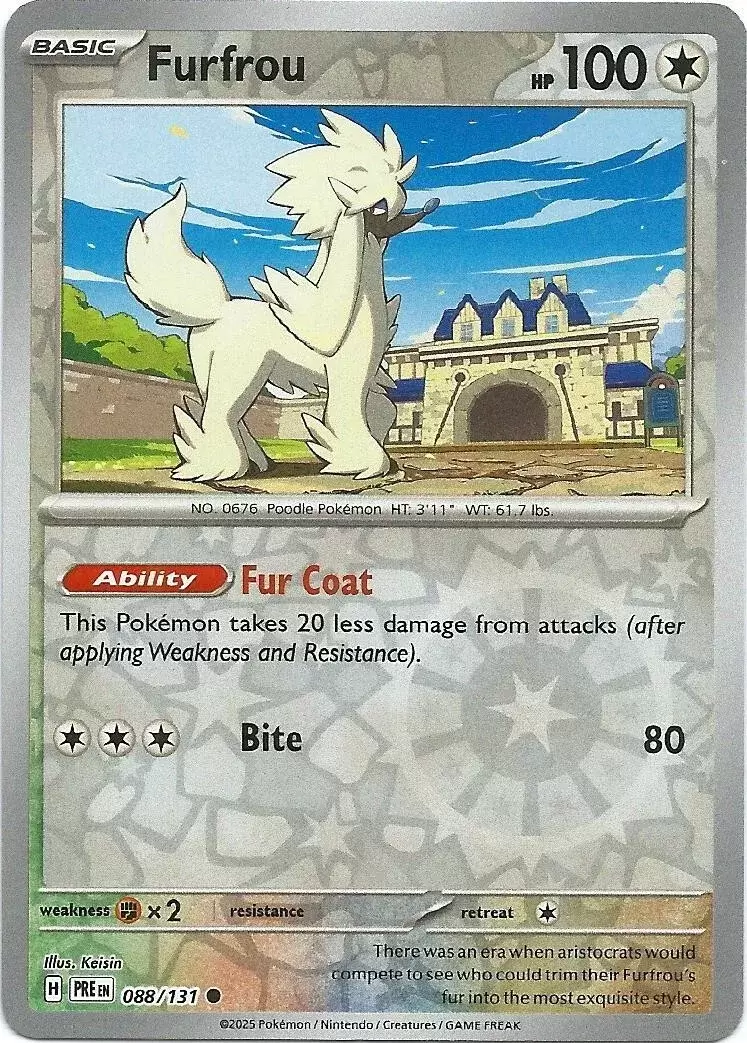 Prismatic Evolutions PREEN - Furfrou Reverse