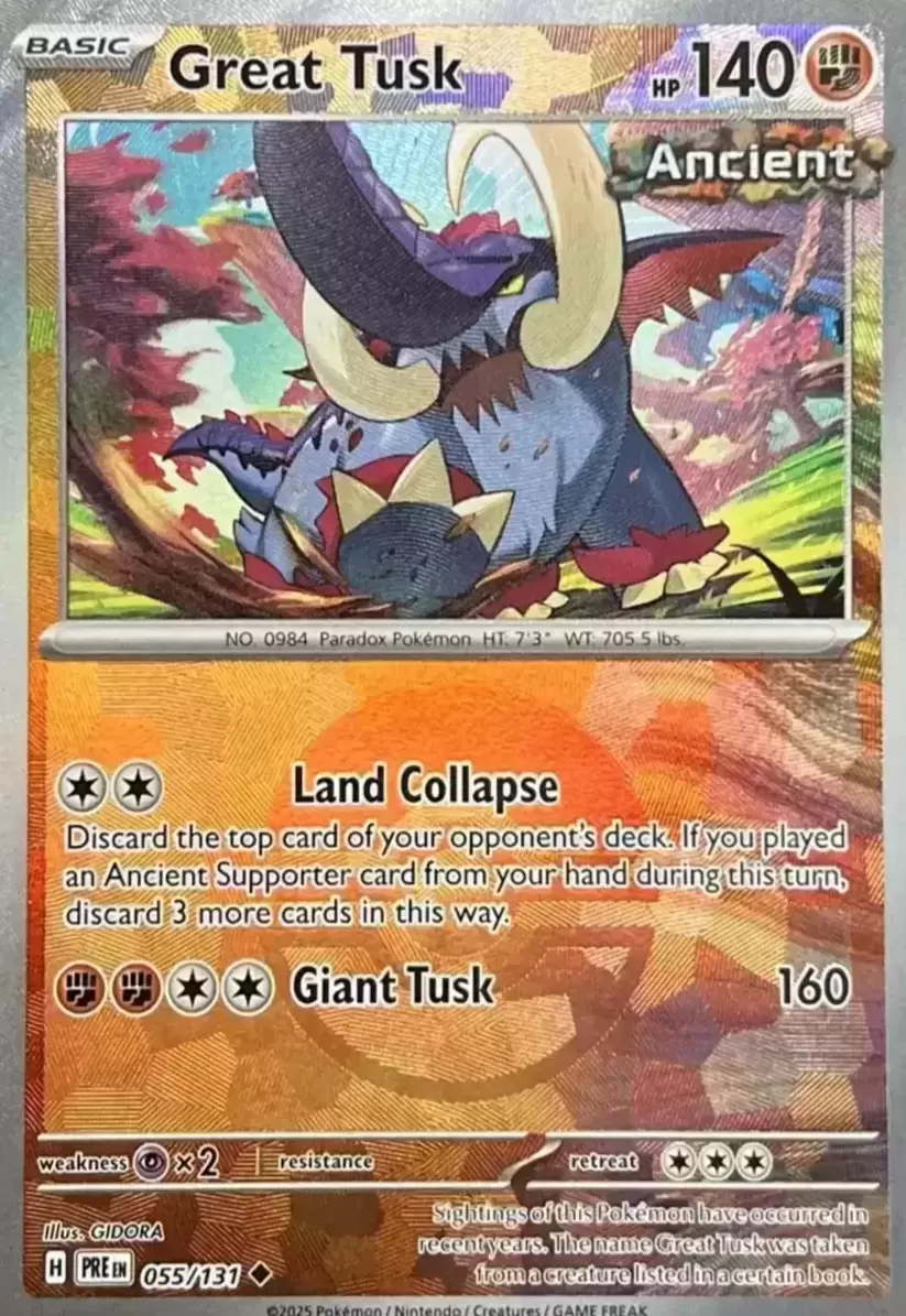 Prismatic Evolutions PREEN - Great Tusk Poké Ball