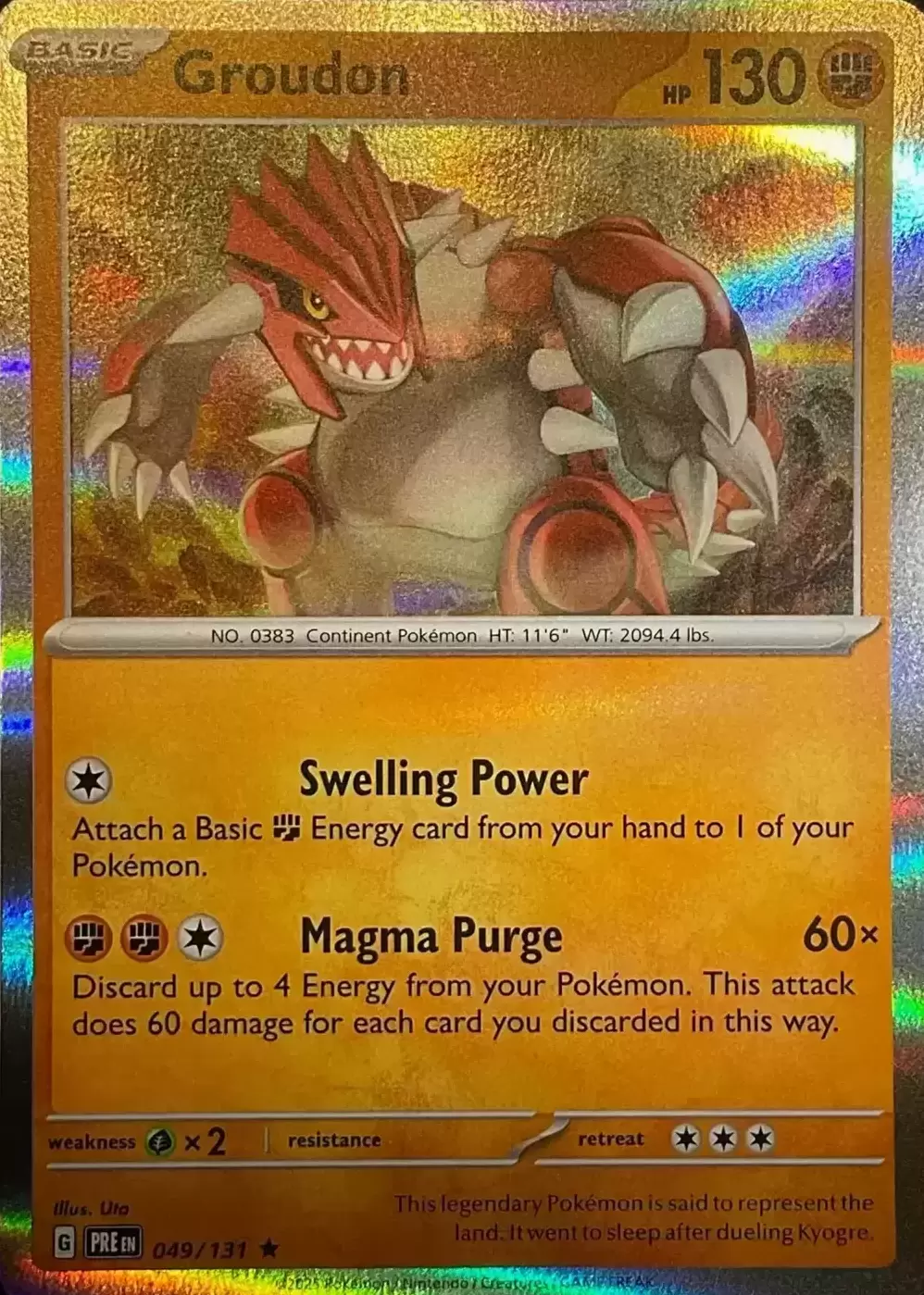 Prismatic Evolutions PREEN - Groudon Holo